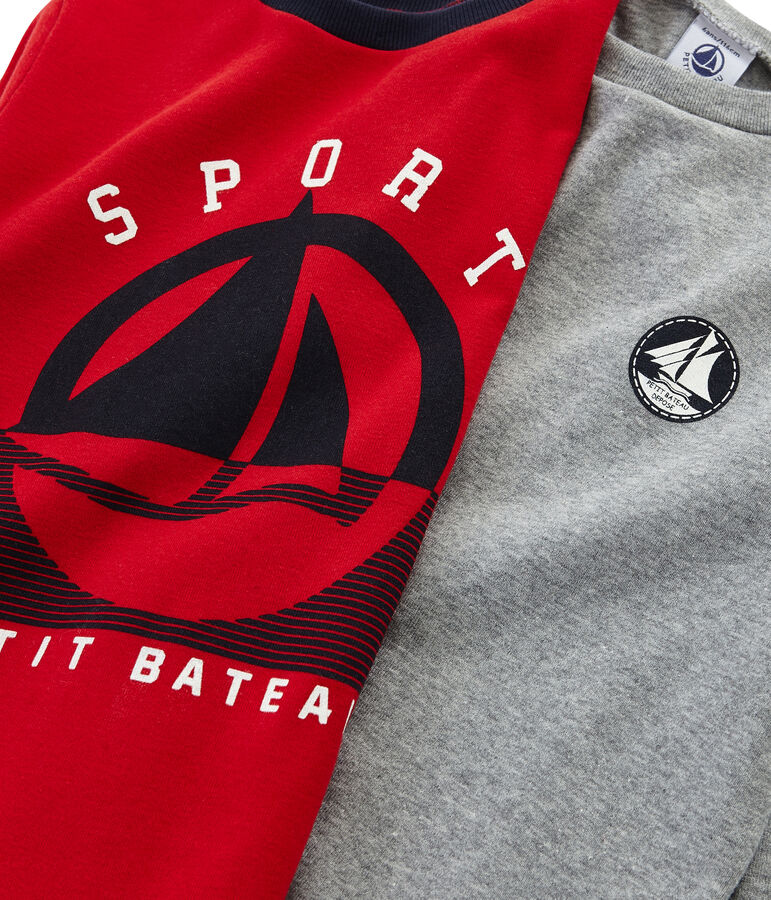 Confezione di 2 t-shirt bambino: serigrafata + a tinta unita. multicolore