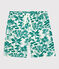 Shorts da mare riciclati con stampa bambino bianco MARSHMALLOW/verde GAZON