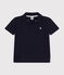 Polo a maniche corte in cotone bambino blu SMOKING