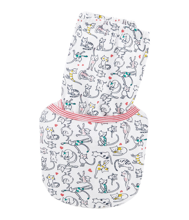 Pigiama bambina a costine bianco/multicolore