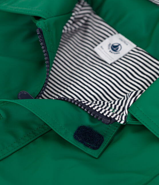 Impermebile iconico neonato verde JARDIN