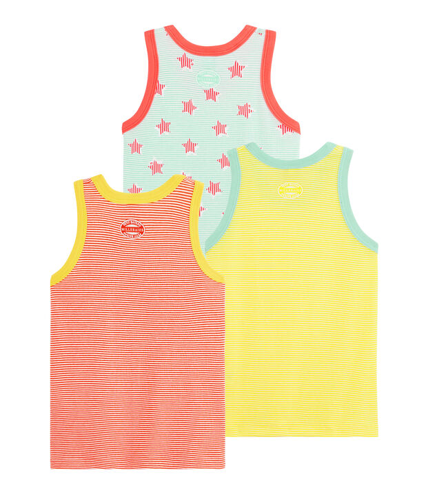 Trio canottiere bambino multicolore