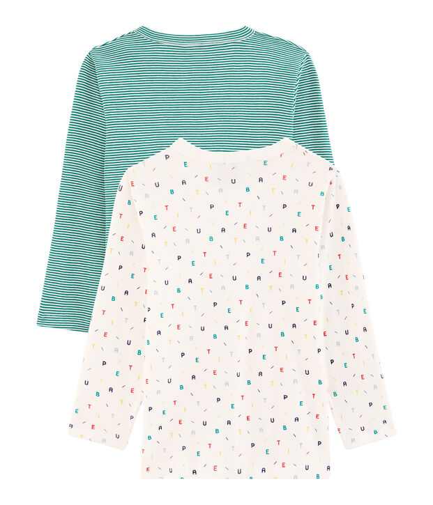 Duo t-shirt maniche lunghe bambino multicolore