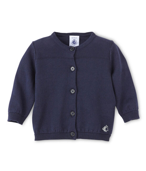 Cardigan bebé femmina in cotone blu SMOKING