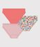 Set di slip in cotone a fiori bambino multicolore