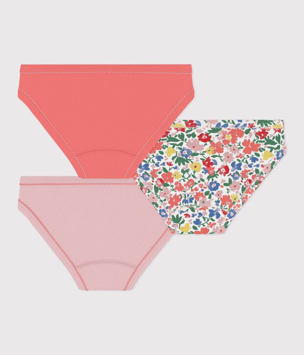 Set di slip in cotone a fiori bambino multicolore