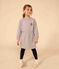 Abito a maniche lunghe in molleton spazzolato bambina grigio CHATON CHINE