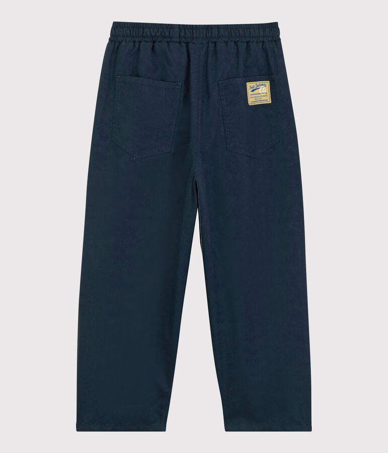 Pantaloni comodi in serge di cotone bambino blu SMOKING