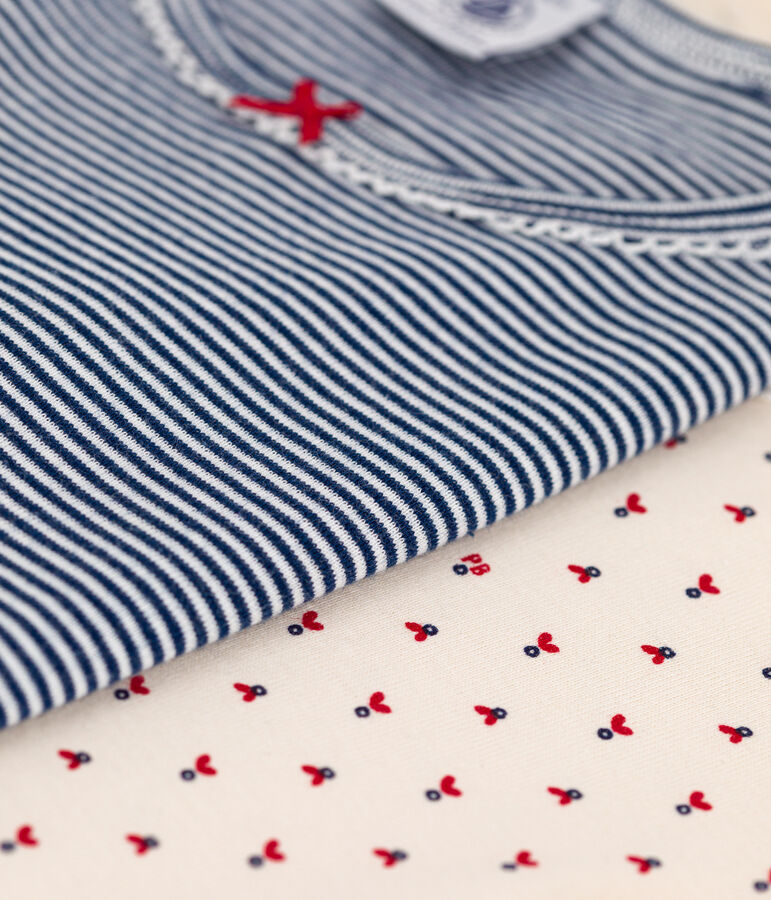 Confezione da 2 t-shirt a maniche corte bambina cotone multicolore