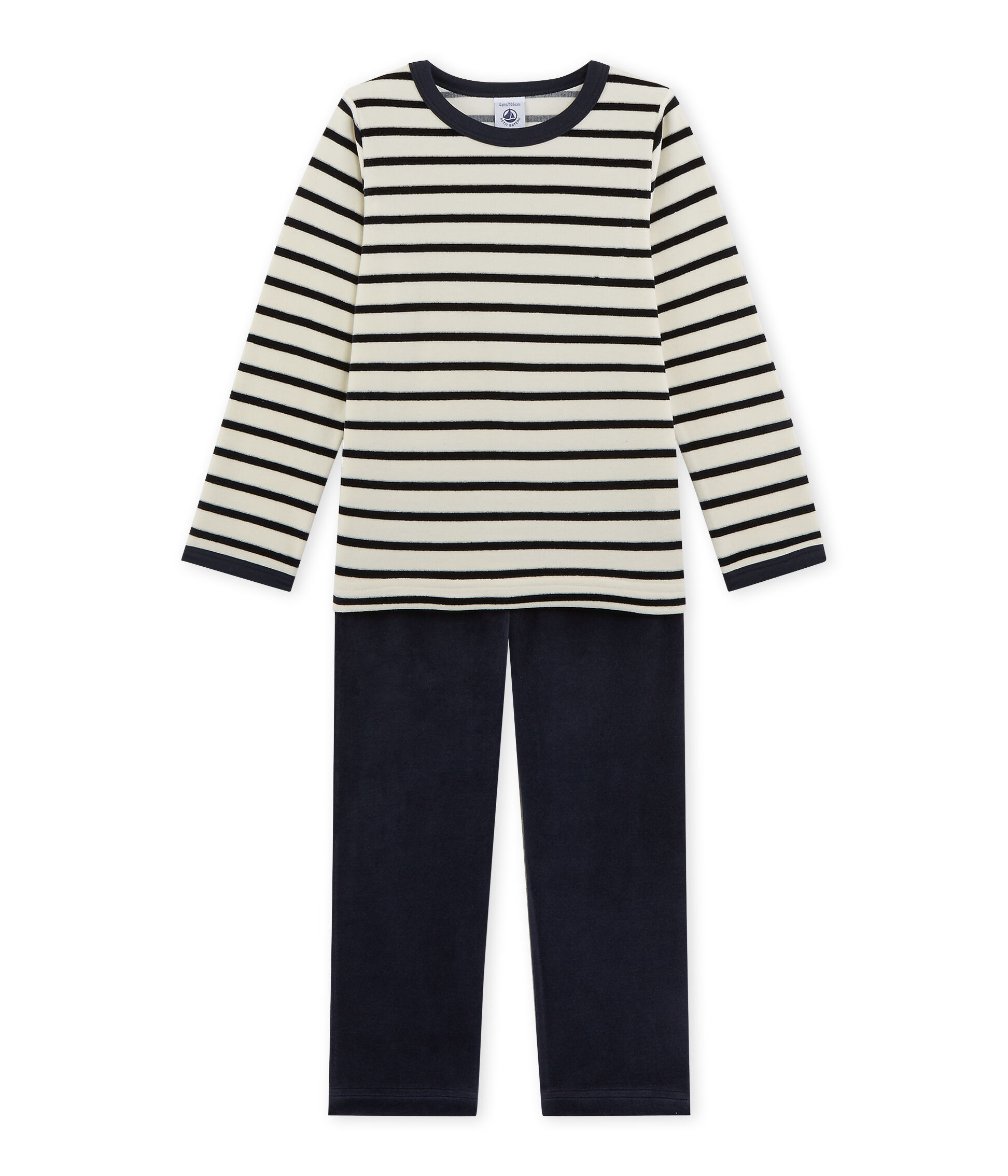 Pigiama per bambino in ciniglia SMOKING/COQUILLE | Petit Bateau