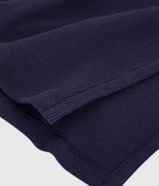 Abito canotta lungo in cotone donna blu