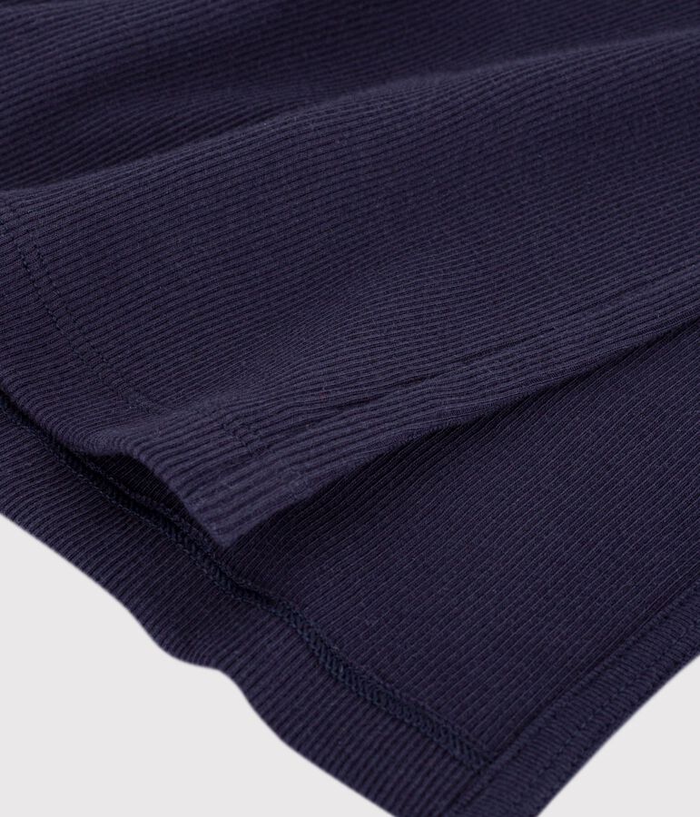 Abito canotta lungo in cotone donna blu