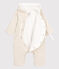 Tutina lunga bebè grigia in chiné con cappuccio in cotone beige MONTELIMAR CHINE