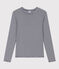 T-shirt L'ICONIQUE girocollo in cotone Donna blu SMOKING/bianco MARSHMALLOW