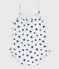 Costume da bagno intero con stampa a cuori e volant neonata bianco/blu