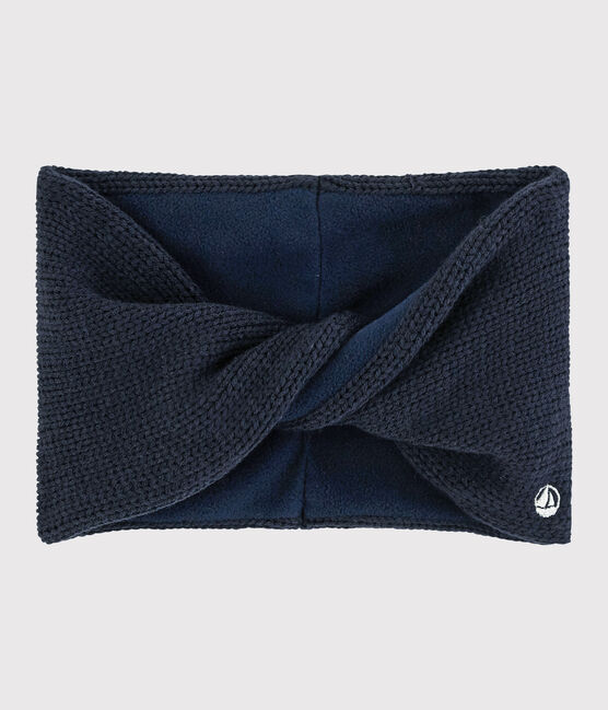 Scaldacollo in maglia bambina/bambino blu SMOKING