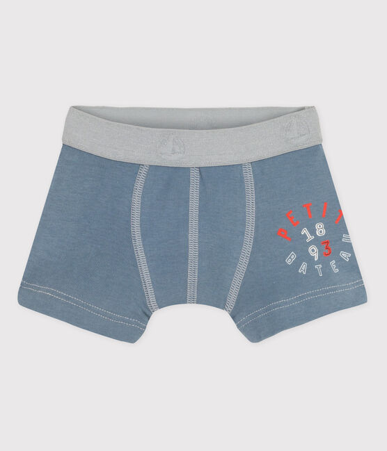 Boxer bambino cotone blu ASTRO/grigio POUSSIERE