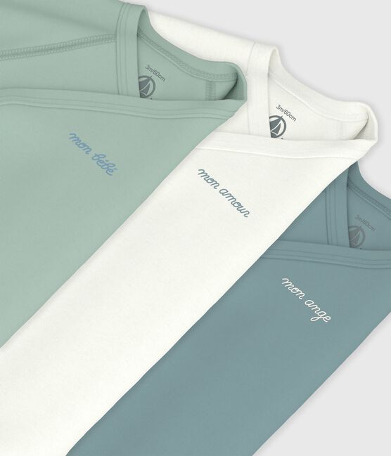 Set di body incrociati a maniche lunghe in cotone fantasia neonato variante 1