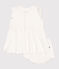 Abito a maniche corte a nido d'ape bianco e bloomer neonata bianco MARSHMALLOW