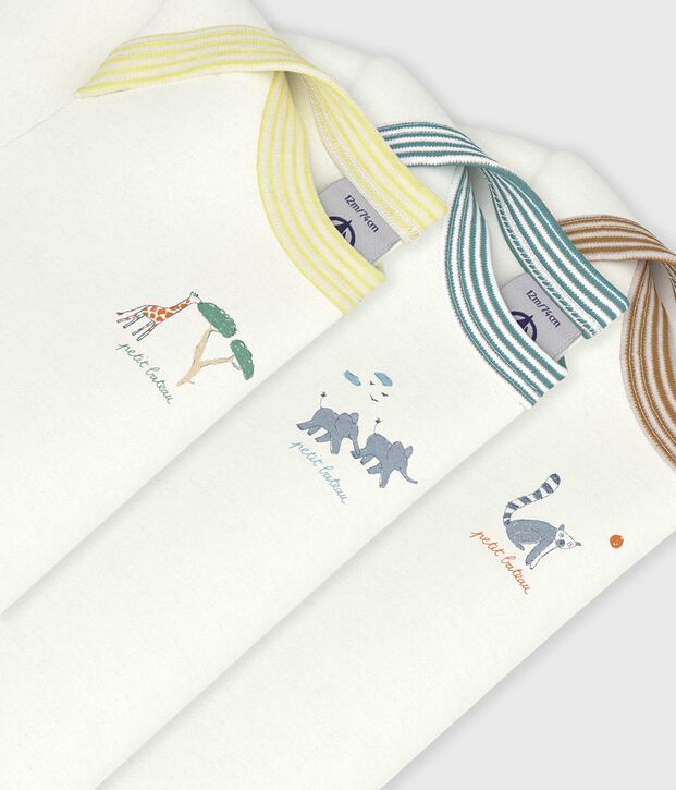 Set di body a maniche corte in cotone tinta unita neonato multicolore