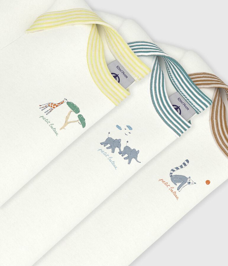 Set di body a maniche corte in cotone tinta unita neonato multicolore