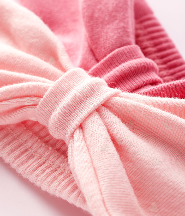 Lotto da 2 fasce beb&egrave; femmina multicolore