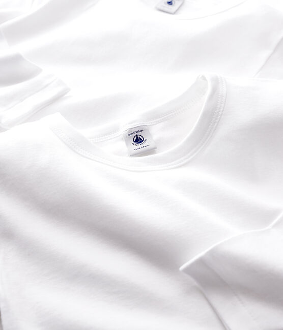 Confezione da 2 t-shirt manica lunga bianche bambino variante 1