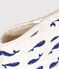 Pochette neonato in cotone con balena beige MONTELIMAR/blu MEDIEVAL