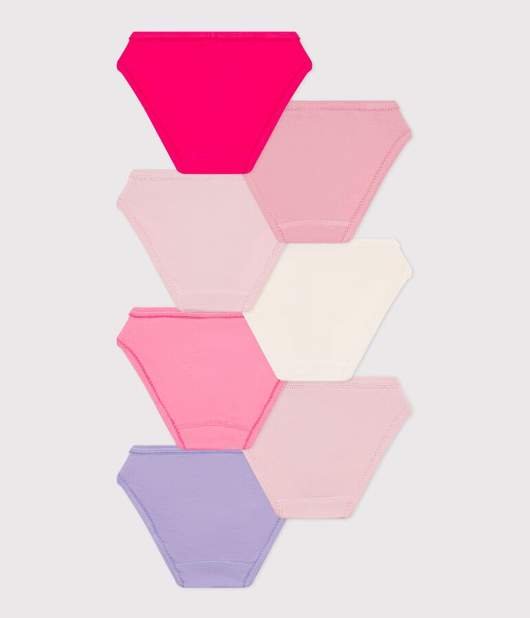 Set di slip in cotone a tinta unita bambina multicolore