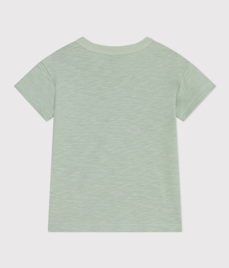 T-shirt bambino in jersey fiammato verde HERBIER