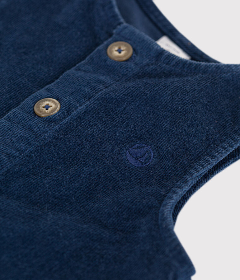 Tutina in velluto neonato blu CREPUSCULE