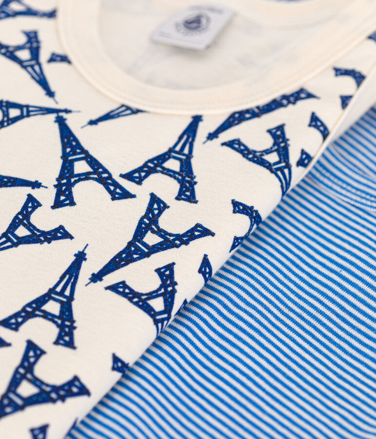 Set di 2 canottiere Parigi in cotone bambino multicolore