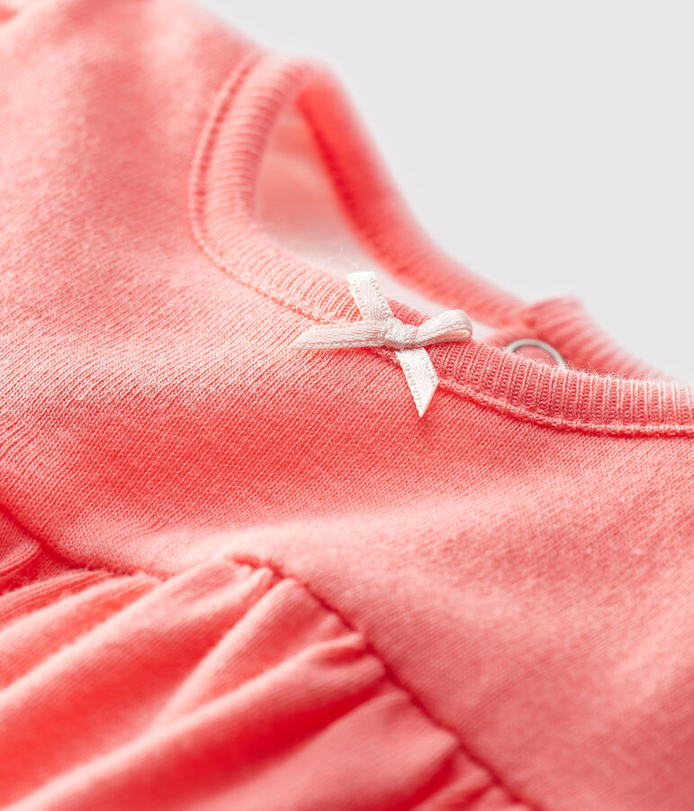 Tuta corta Pepsi beb&egrave; in cotone biologico arancione PEACHY