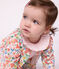 Cardigan in cotone con stampa a fiori neonata bianco/multicolore