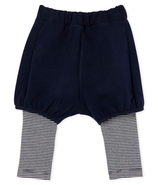 Leggings con short bebè femmina blu SMOKING/bianco MARSHMALLOW