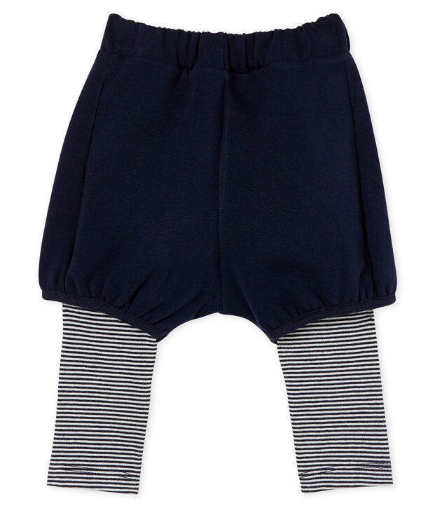 Leggings con short beb&egrave; femmina blu/bianco