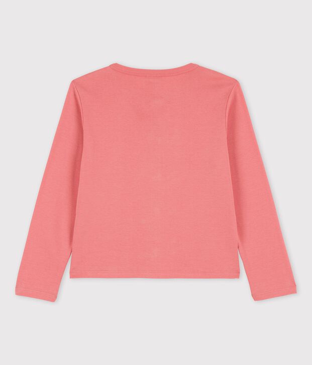 Cardigan in cotone bio bambina rosa