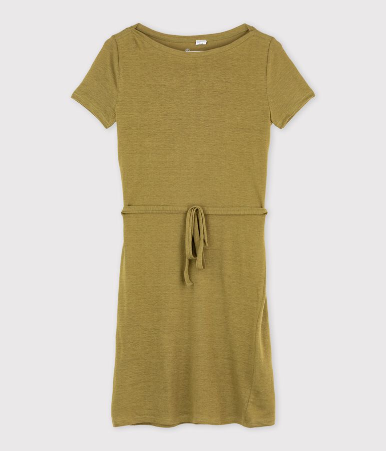 Abito donna in lino marrone