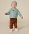 T-shirt a maniche lunghe in jersey sottile neonato verde PAUL
