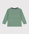 T-shirt a maniche lunghe in jersey sottile bambino verde PALMERAIE/ PAUL