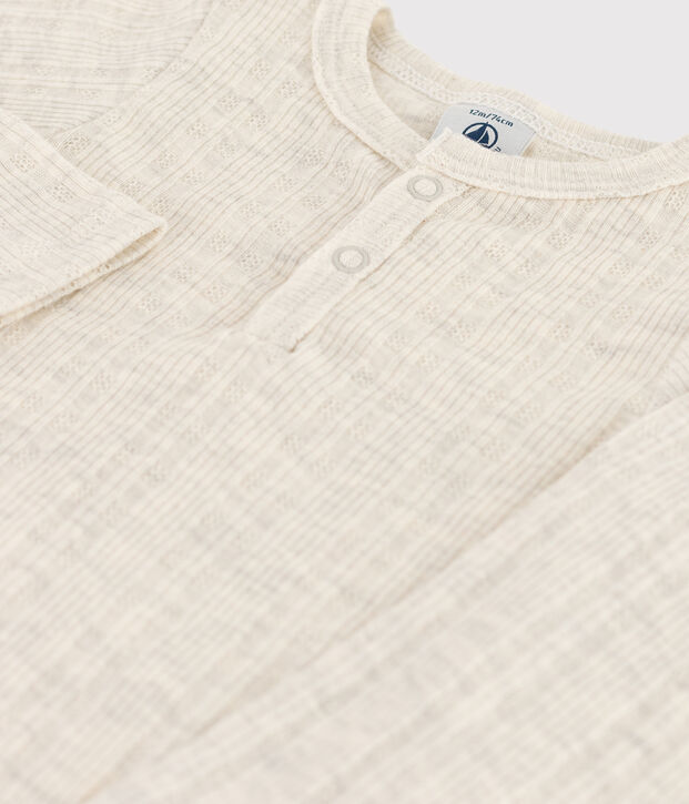 Body a manica lunga beb&egrave; scollo serafino in cotone MONTELIMAR CHINE