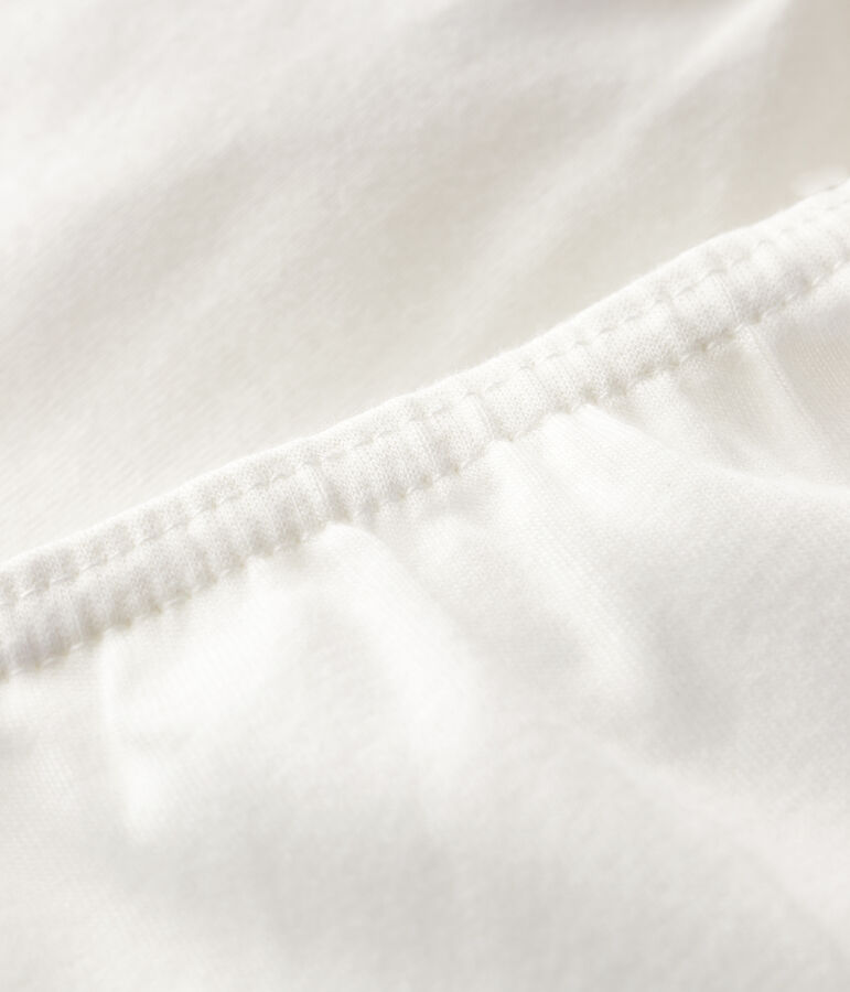 Confezione da 2 culotte bambina bianche in cotone biologico multicolore