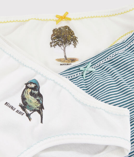 Confezione da 3 slip bimba Petit Bateau x Deyrolle variante 1