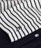 Completo abito e leggings in cotone bebè bianco MARSHMALLOW/blu SMOKING