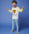 Pigiama motivo leopardo bambino in cotone giallo SUNNY/bianco MULTICO
