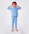 Pigiama bambino travestimento fosforescente in cotone con mantello blu/multicolore