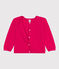 Cardigan in cotone bambina rosa DELHI