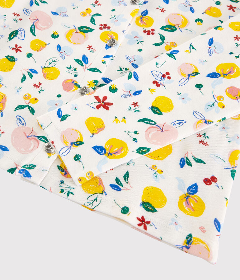 Cardigan in cotone bambina bianco MARSHMALLOW/bianco MULTICO