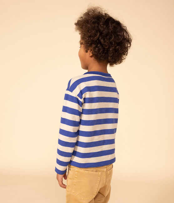 T-shirt a maniche lunghe in cotone bambino  NEWBLEU/ MASTOC