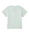 T-shirt bebé bambino a maniche corte rigata bianco FETA/verde ADVENTURE